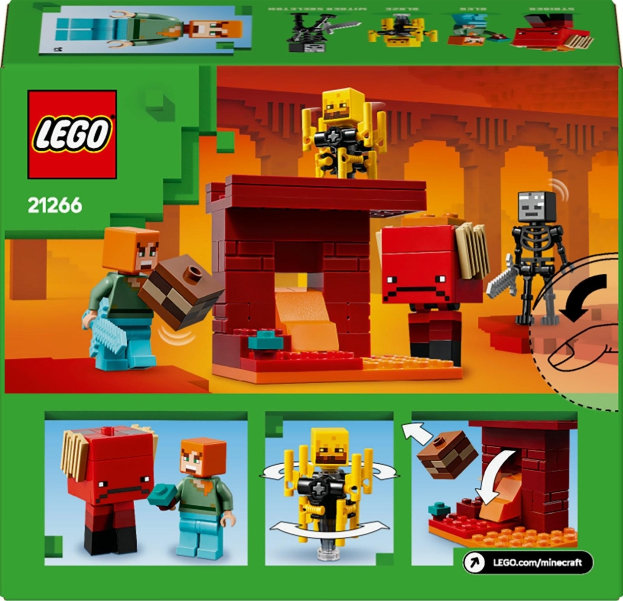21266 LEGO® Minecraft® Lavos mūšis Nether dimensijoje | LEGO Minecraft