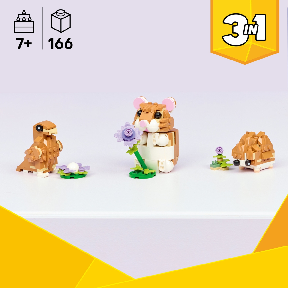 hila☆hila  31376 LEGO® Creator Mielas žiurkėnas su gėle | LEGO