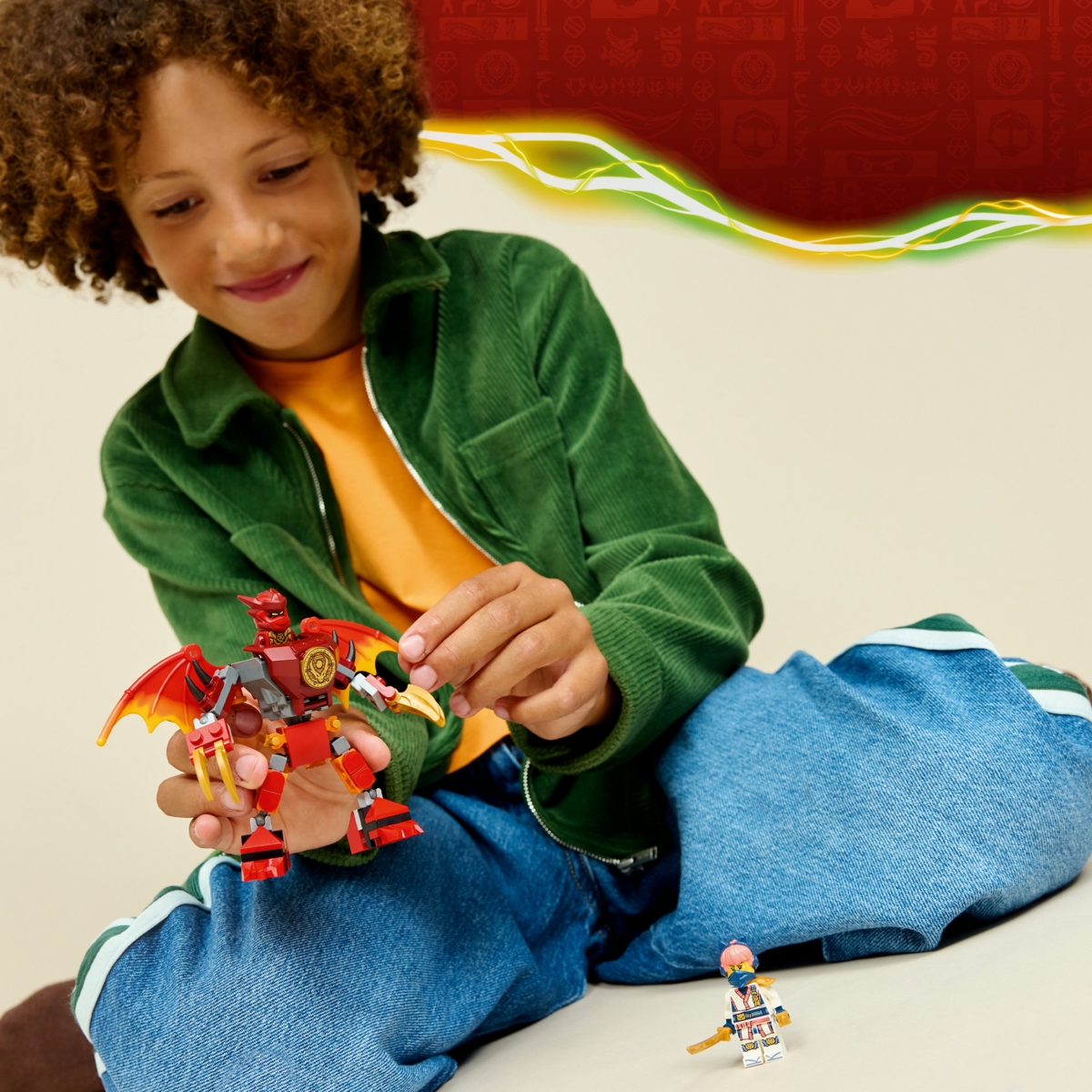 71851 LEGO® NINJAGO® Kai drakono-roboto kovos rinkinys | LEGO
