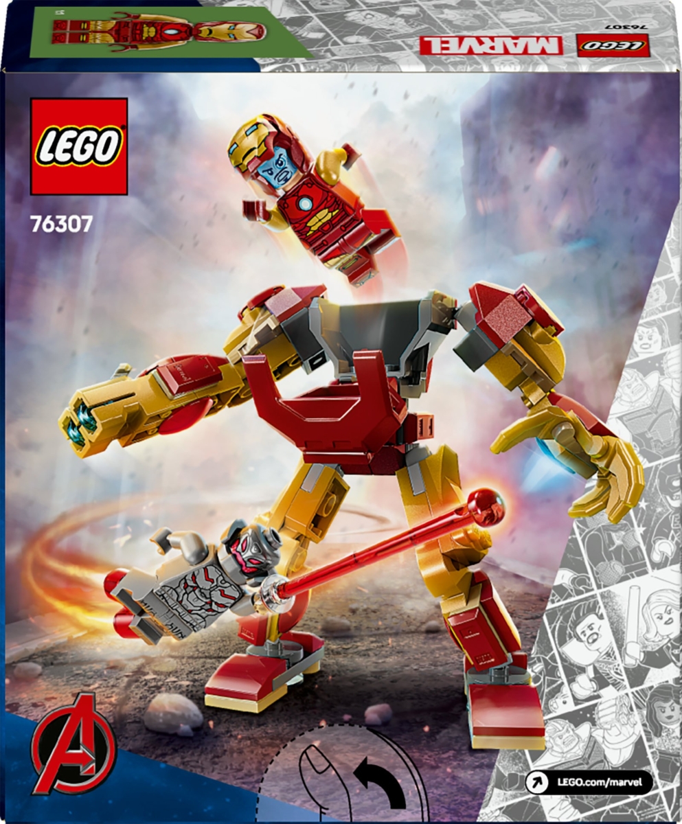 76307 LEGO® Super Heroes Marvel Geležinio žmogaus robotas prieš