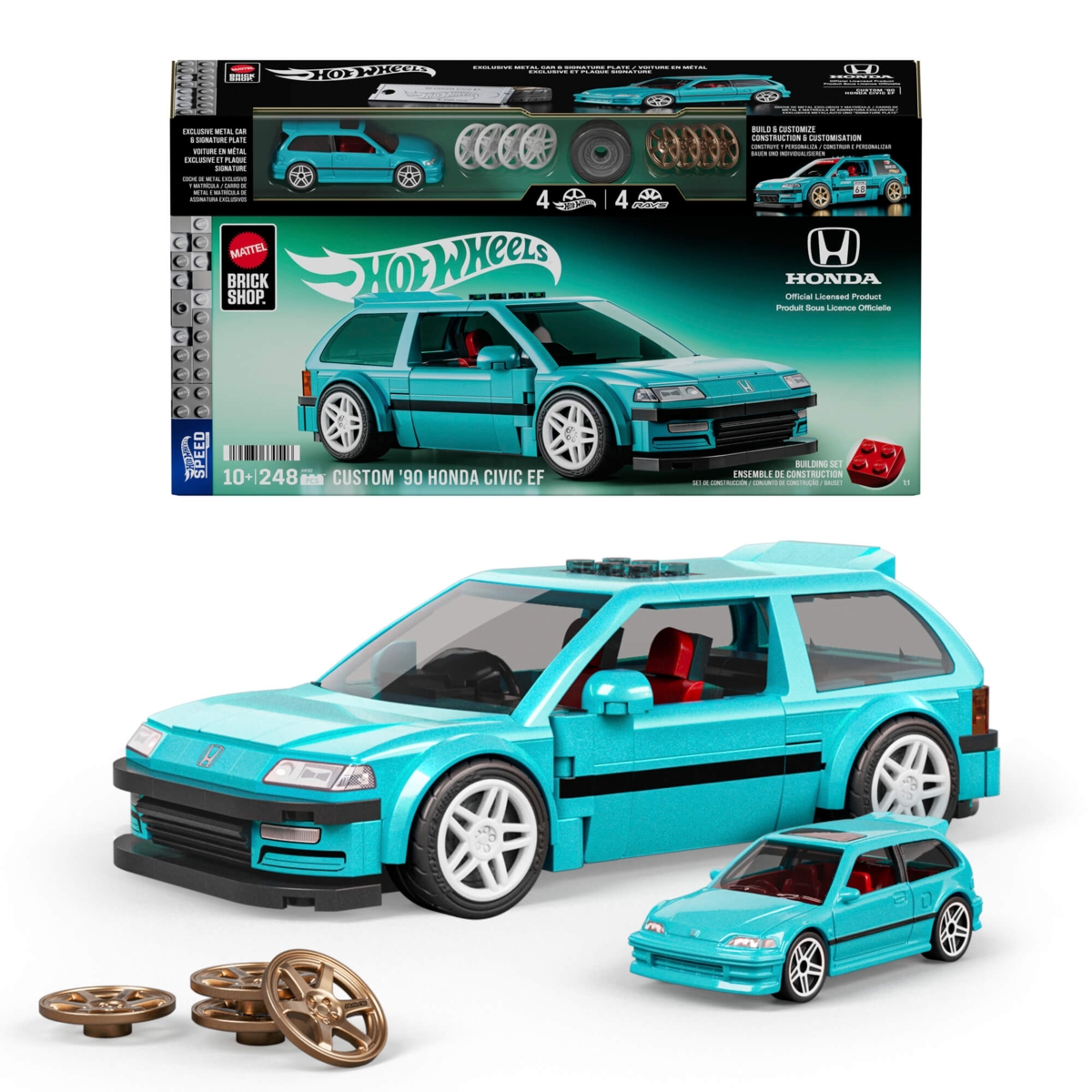 MATTEL BRICK SHOP HOT WHEELS 1:32 Honda Custom '90 Civic EF