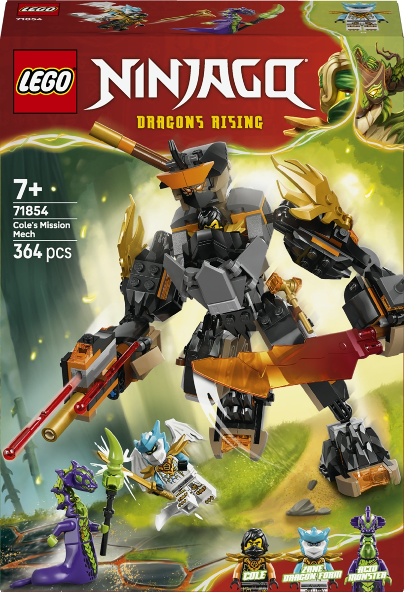 71854 LEGO® NINJAGO® Cole misijos robotas ir drakono pavidalo Zane