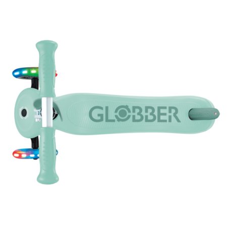 GLOBBER paspirtukas Go Up Deluxe Flash Lights, mėtinis, 748-706 