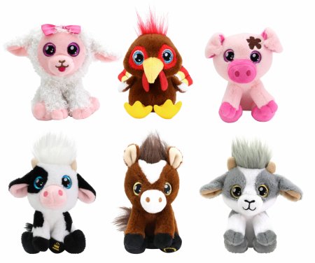 CUTEKINS pliušinis gyvūnėlis su realistiškais garsais Farm Friends, asort., 35056 35056