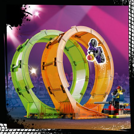 60339 LEGO® City Stunt Kaskadinių triukų arena su dviguba kilpa 60339