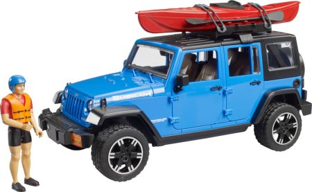 BRUDER automobilis Jeep Wrangler Rubicon su baidare ir figurėle, 2529 