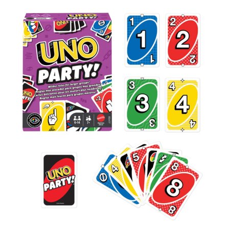 MATTEL GAMES UNO kortos Party (atnaujintos), JJV58 