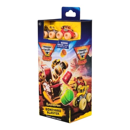 MONSTER JAM MINI JAMS paleidimo trasa su 2 transporto priemonėm Boneyard Blaster, 6069711 