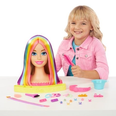 BARBIE Styling Head vaivorykštės spalvų stilizavimo galva, HMD78 HMD78