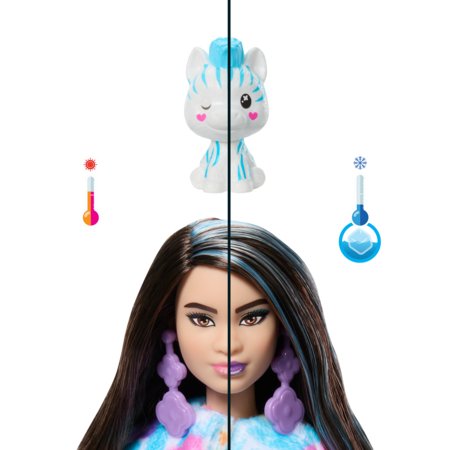 BARBIE Cutie Reveal zebriukės rinkinys, spalvotų sapnų serija, HRK39 