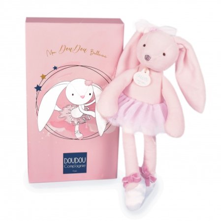 DOUDOU ET COMPAGNIE minkšta lėlė- balerina kiškis 30cm, DC3972 