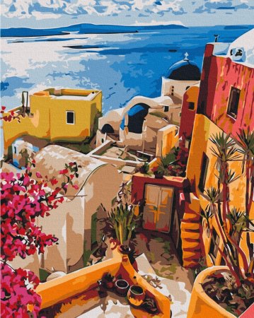 BRUSHME spalvinimo pagal skaičius rinkinys Bright Greece, BS51979 BS51979