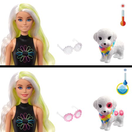 BARBIE spalvų siurprizų dovanų rinkinys, neoninių spalvų serija, asort., HCD25 HCD25