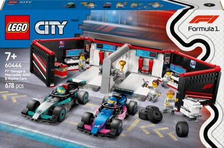 60444 LEGO® City Project Alicia 2025 F1® garažas ir Mercedes-AMG bei Alpine automobiliai 