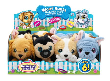 CUTEKINS pliušinis gyvūnėlis su realistiškais garsais Paw Pals, asort., 35055 