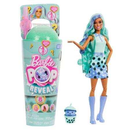 BARBIE POP Reveal green tea siurprizų rinkinys, burbulinės arbatos serija, HTJ21 