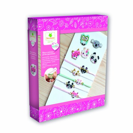SYCOMORE Bijoux box japoniškų karoliukų papuošalų gaminimo rinkinys gyvūnai, CRE2002 CRE2002
