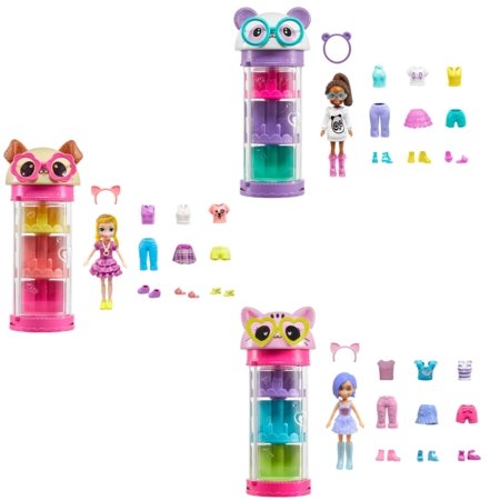 POLLY POCKET mados priedų ir spintos rinkinys asort, HKW04 HKW04