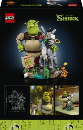 72423 LEGO® Shrek: Šrekas, Asilas ir Batuotas Katinas Pūkis 