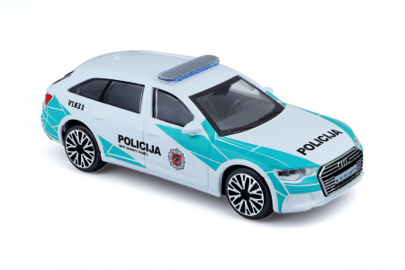 BBURAGO 1:43 automodelis Audi A6 Avant Lietuvos policija, 18-30415LT 18-30415LT