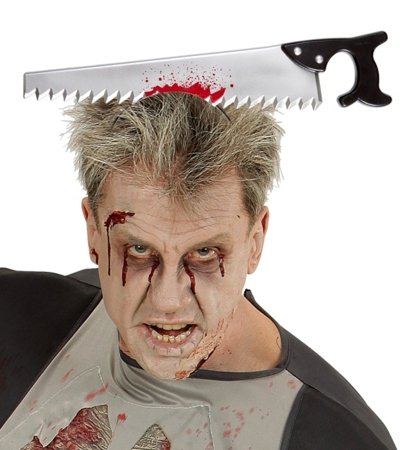 WIDMANN helovino aksesuaras - Pjūklas Bloody Saw in The Head, 09652 