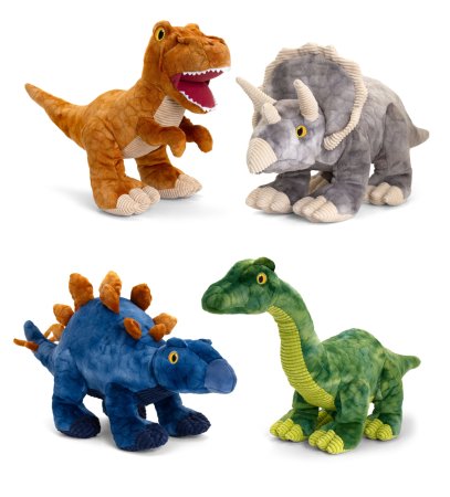 KEEL TOYS pliušinis dinozauras 38cm asort., SE6580 