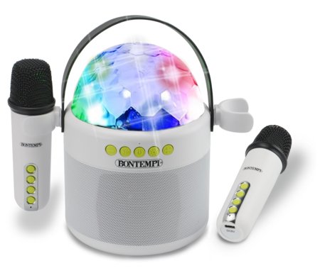 BONTEMPI Disko kamuolys su belaidžiu garsiakalbiu ir mikrofonais, 490250 