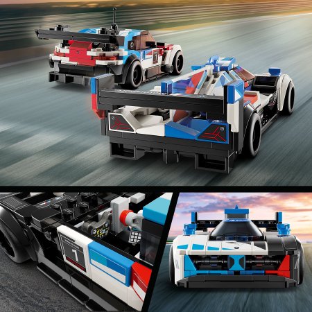 76922 LEGO® Speed Champions Lenktyniniai automobiliai BMW M4 GT3 ir BMW M Hybrid V8 
