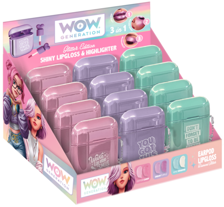 WOW GENERATION veido blizgučių rinkinys, 3 in 1, asort., WOW00133 