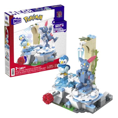 MEGA CONSTRUX POKEMON konstruktorius Piplup ir Sneasel atsipalaidavimas, HKT20 HKT20