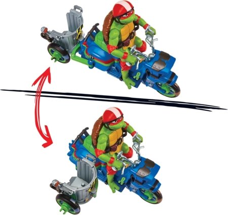 TMNT motociklas su figūrėle Raphael, 84306 83432