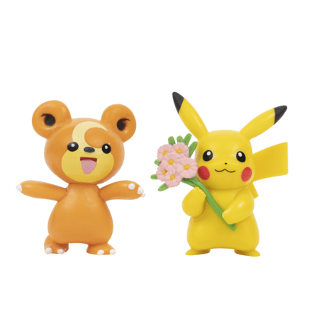 POKEMON Teddiursa ir Pikachu veiksmo figūrėlės, 2 vnt, PKW2488 