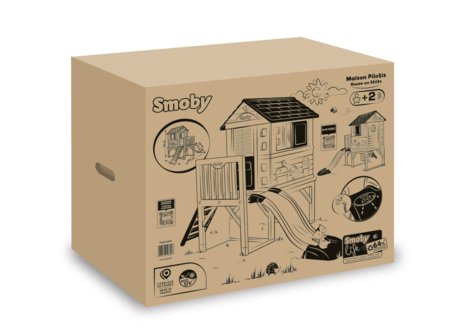 SMOBY žaidimų namelis su čiuožykla, 7600810802 