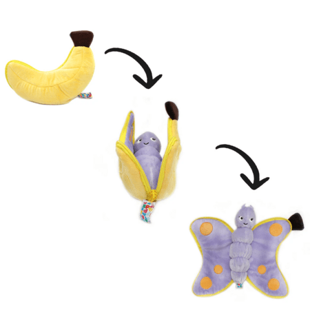 FLIPETZ pliušinis žaislas - drugelis banane, 80110 
