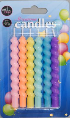 Žvakutės OB (auksasapalvės, ryškios, žibančios, spiralinės), asssort., 5298000230878 