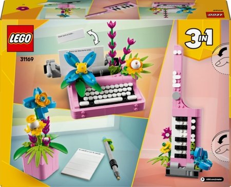 31169 LEGO® Creator Rašomoji mašinėlė su gėlėmis 
