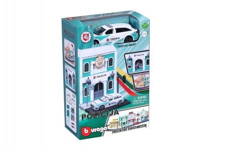 BBURAGO 1:43 policijos nuovada su Lietuvos Policijos automobiliu Bburago City, 18-31502 18-31502