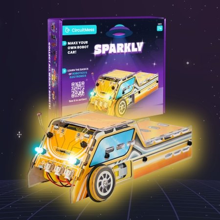 CIRCUITMESS Wacky Robot mokomasis STEM rinkinys Sparkly, CM-SA-SPARKLY 