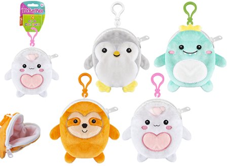 CUTE CHIBI pliušinė piniginė asort. 12cm., 456137 456137