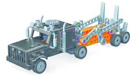 CLEMENTONI SCIENCE & PLAY BUILD konstruktorius Car Transporter, 240 dalių, 75164 