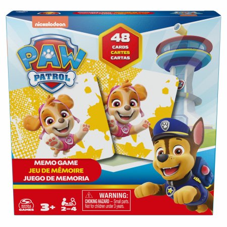 SPINMASTER GAMES atminties žaidimas Paw Patrol, (LT,LV,EE), 48 kortelės, 6066852 6066852