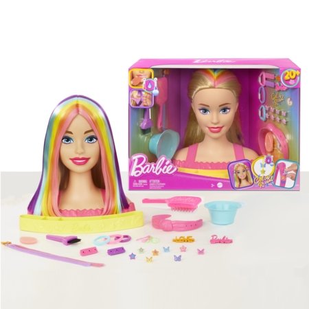 BARBIE Styling Head vaivorykštės spalvų stilizavimo galva, HMD78 HMD78