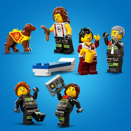60414 LEGO® City Gaisrinė Su Ugniagesių Sunkvežimiu 