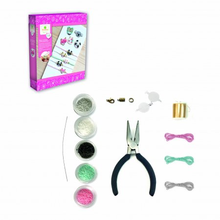 SYCOMORE Bijoux box japoniškų karoliukų papuošalų gaminimo rinkinys gyvūnai, CRE2002 CRE2002