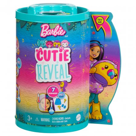 BARBIE Čelsės Cutie Reveal rinkinys, džiunglių serija, tukano paukštė , HKR16 HKR16
