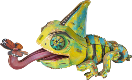 MAKEBUG 3D popierinė delionė Chameleon, MB-D-0050 