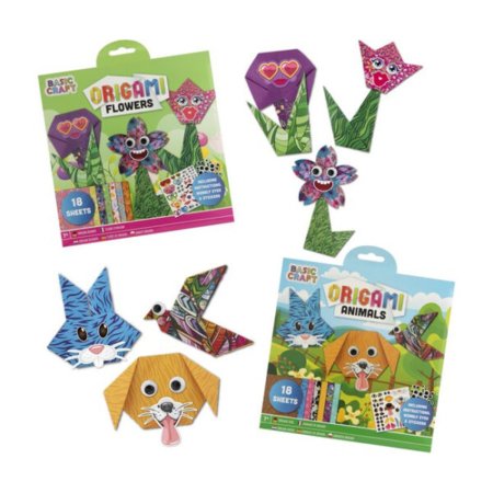 MOXY kūrybinis rinkinys Origami Gėlės/Gyvūnai, asort.,  100096 