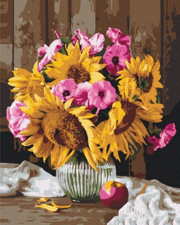 BRUSHME spalvinimo pagal skaičius rinkinys Country bouquet, BS52735 BS52735