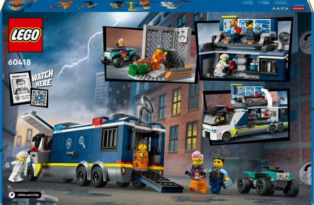 60418 LEGO® City Policijos Mobiliosios Nusikaltimų Tyrimo Laboratorijos Sunkvežimis 