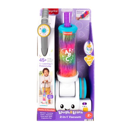 FISHER-PRICE LAUGH AND LEARN 2 in 1 žaislinis dulkių siurblys, JMM33 